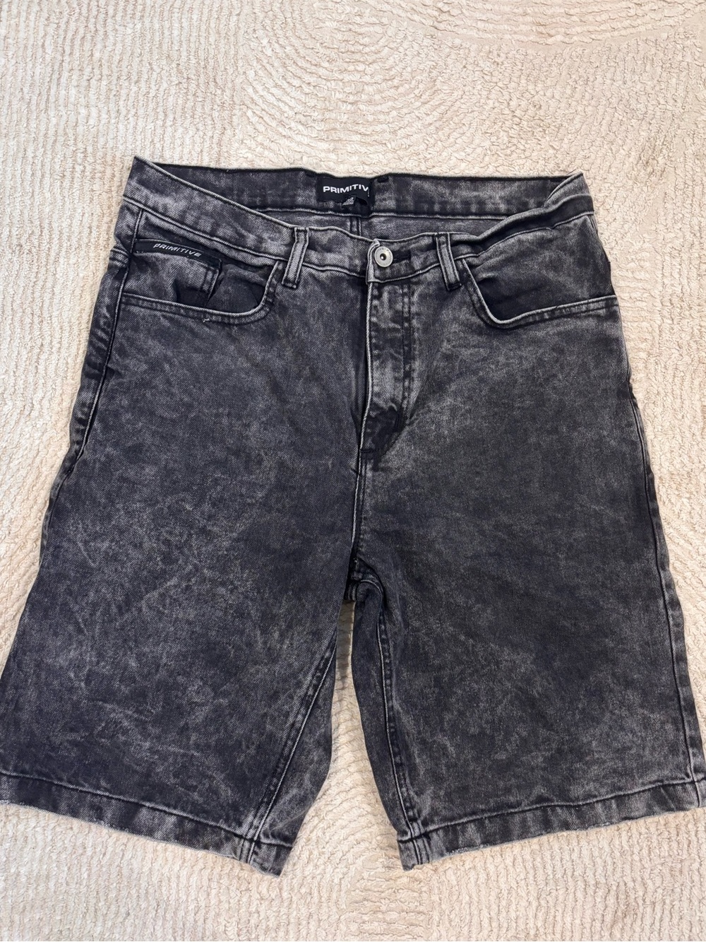 Primitive Black Washed Denim Jean Shorts